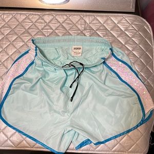 PINK Victoria Secret SEQUINS BLING BOOTY SHORTS ACTIVEWEAR YOGA BEACH GYM